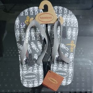 Havaianas Star Wars Flip Flops Sandals Gray